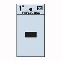 Hy-Ko RV-15/- Reflective Sign, Character:-, 1 in H Character, Black Character, Silver Background, Vinyl, Pack of 10 