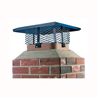 SHELTER SCADJ-S Adjustable Chimney Cap, Steel, Black, Powder-Coated, Fits Duct Size: 19-1/4 x 9-1/4 x 19-1/4 in 
