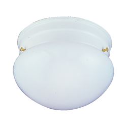 Boston Harbor Single Light Round Ceiling Fixture, 120 V, 60 W, 1-Lamp, A19 or CFL Lamp, White Fixture 