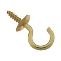National Hardware N119-644 Cup Hook, 0.27 in Opening, 1.14 in L, Brass 