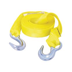 Keeper 02815 Emergency Tow Strap, 12,000 lb, 2 in W, 15 ft L, Hook End, Polyester, Yellow 