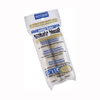 WOOSTER RR304-4 1/2 Paint Roller Cover, 1/4 in Thick Nap, 4-1/2 in L, Mohair Fabric Cover, White 