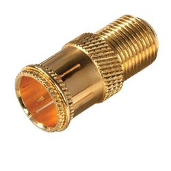 Zenith VA1001RG6QP Plug Connector, Female x Male Connector, Metal Housing Material, Gold 