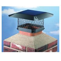 Shelter SC1313 Shelter Chimney Cap, Steel, Black, Powder-Coated, Fits Duct Size: 11-1/2 x 11-1/2 to 13-1/2 x 13-1/2 in