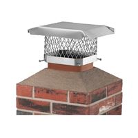 SHELTER SCSS99 Chimney Cap, Stainless Steel, Fits Duct Size: 7-1/2 x 7-1/2 to 9-1/2 x 9-1/2 in 