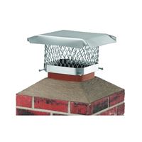 SHELTER SCSS913 Chimney Cap, Stainless Steel, Fits Duct Size: 7-1/2 x 11-1/2 to 9-1/2 x 13-1/2 in 