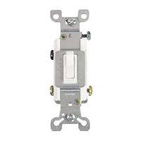 Eaton Wiring Devices 1303-7W-BOX Toggle Switch, 15 A, 120 V, Polycarbonate Housing Material, White 10 Pack 
