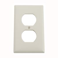 Eaton Wiring Devices 2132W-BOX Receptacle Wallplate, 4-1/2 in L, 2-3/4 in W, 1 -Gang, Thermoset, White, High-Gloss 25 Pack 