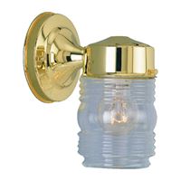 Boston Harbor 4402H-23L Outdoor Wall Lantern, 120 V, 60 W, A19 or CFL Lamp, Steel Fixture, Polished Brass 