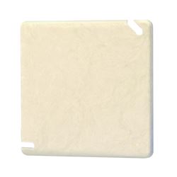 Allied Moulded 9344 Electrical Junction Box Cover, 4 in L, 4 in W, Square, PVC, Beige/Tan 100 Pack 