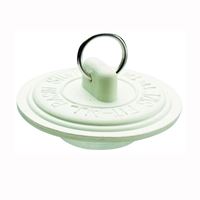 Plumb Pak Duo Fit Series PP22006 Drain Stopper, Rubber, White, For: 1-5/8 to 1-3/4 in Sink 