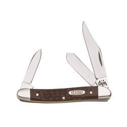 CASE 00217 Folding Pocket Knife, 2-1/2 in Clip, 1.67 in Spey, 1.52 in Pen L Blade, 3-Blade, Brown Handle 