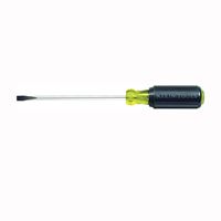 Klein Tools 605-6 Screwdriver, 1/4 in Drive, Cabinet Drive, 10-11/32 in OAL, 6 in L Shank, Rubber Handle 