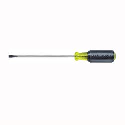KLEIN TOOLS 601-8 Screwdriver, 3/16 in Drive, Cabinet Drive, 11-3/4 in OAL, 8 in L Shank, Rubber Handle 