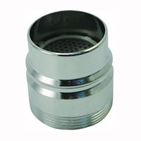 Plumb Pak PP28003 Faucet Aerator Adapter, 15/16-27 x 55/64 in in, Male/Female, Brass, Chrome Plated 