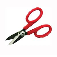 GB ES-360 Electrician Scissor/Cutter, 5-1/2 in OAL, 1-5/8 in L Cut, Stainless Steel Blade, Red Handle 