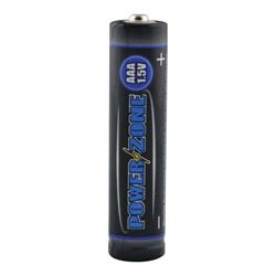 PowerZone LR03-8P-DB Battery, 1.5 V Battery, AAA Battery, Zinc, Manganese Dioxide, and Potassium Hydroxide, Pack of 12 