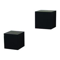 Knape & Vogt 0129-5BK2 Wall Cube Shelf Kit, 25 lb Capacity, 2-Cube, 5 in OAW, 5 in OAH, Black 