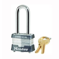 Master Lock 3KALH 0851 Padlock, Keyed Alike Key, Open Shackle, 9/32 in Dia Shackle, 2 in H Shackle, Steel Shackle, Pack of 6 