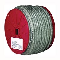 Campbell 7000497 Aircraft Cable, 1/8 in Dia, 250 ft L, 340 lb Working Load, Steel 