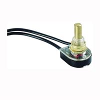 GB GSW-25 Pushbutton Switch, 1/3/6 A, 125/250 V, SPST, Lead Wire Terminal, Plastic Housing Material, Chrome 