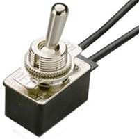 Gardner Bender GSW-18 Toggle Switch, 125/250 VAC, SPST, Lead Wire Terminal, Steel Housing Material, Silver 