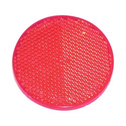 US Hardware RV-657C Safety Reflector, Red Reflector, Plastic Reflector, Adhesive Mounting 