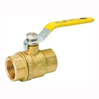 B & K 107-827NL Ball Valve, 1-1/2 in Connection, FPT x FPT, 600/150 psi Pressure, Manual Actuator, Brass Body 