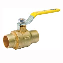 B & K 107-847NL Ball Valve, 1-1/2 in Connection, Compression, 600/150 psi Pressure, Manual Actuator, Brass Body 