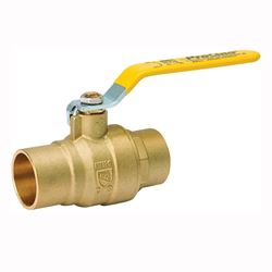 B & K 107-854NL Ball Valve, 3/4 in Connection, Solder, 600/125 psi Pressure, Manual Actuator, Brass Body 