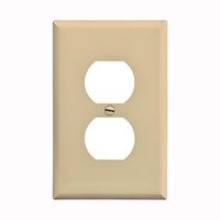 WALL PLATE MID-SIZ 1GANG IVORY, Pack of 25 