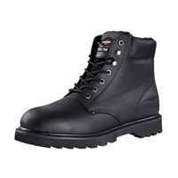 Diamondback 655SS-8.5 Work Boots, 8.5, Medium Shoe Last W, Black, Leather Upper, Lace-Up Boots Closure, With Lining 
