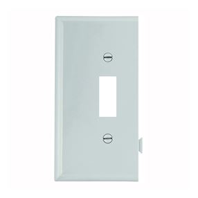 Eaton Wiring Devices STE1W Wallplate, 4-7/8 in L, 3.12 in W, 1 -Gang, Polycarbonate, White, High-Gloss