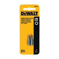 DeWALT DW2201 Screwdriver Bit, #1 Drive, Square Recess Drive, 1/4 in Shank, Hex Shank, 1 in L, Steel 