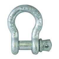 Fehr 1 Anchor Shackle, 1 in Trade, 5.5 ton Working Load, Commercial Grade, Steel, Galvanized 
