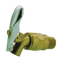 B & K 109-204 Self-Closing Drum and Barrel Faucet, 3/4 in Connection, MPT x Plain, Zamak Body, Brass 