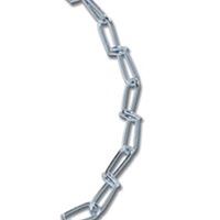 Koch A15882 Loop Chain, #3, 20 ft L, 90 lb Working Load, Low Carbon Steel, Electro-Galvanized 