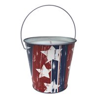 Seasonal Trends Y2563 Candle with Handle Bucket, Bucket, Printed Stars and Stripes, Citronella, 54 x 41.5 x 26 cm, Pack of 24 
