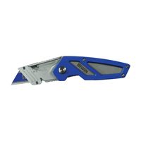 IRWIN FK100 Utility Knife, 2-1/2 in L Blade, Bi-Metal Blade, Straight Handle, Blue Handle 