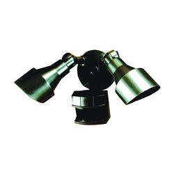 Heath Zenith Dualbrite HZ-5597-BZ Security Light, 120 V, 200 W, 2-Lamp, Halogen Lamp, Metal/Plastic Fixture 