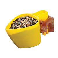 Perky-Pet Scoop N Fill 300-12 Bird Seed Scoop, Plastic, Bright Yellow, For: Bird Feeder 