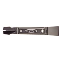 HYDE Black & Silver 02950 Glazing Tool, Slotted V-Shape Blade, HCS, Satin 