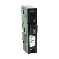 Square D HOM115PDFC Circuit Breaker, Dual Function, Mini, 15 A, 1 -Pole, 120 V, Plug Mounting 
