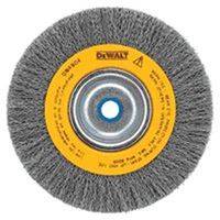 DeWALT DW4905 Wire Wheel Brush, 6 in Dia, 5/8 to 1/2 in Arbor/Shank, 0.014 in Dia Bristle, Carbon Steel Bristle 5 Pack 