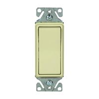 Eaton Wiring Devices 7500 7511V-BOX Rocker Switch, 15 A, 120/277 V, SPST, Lead Wire Terminal, Ivory 