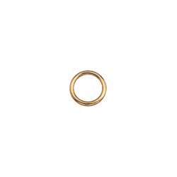 BARON 7B-2 Welded Ring, 2 in ID Dia Ring, #7B Chain, Steel, Polished Brass 10 Pack 