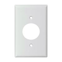 Eaton Wiring Devices 5131W-BOX Single Receptacle Wallplate, 4-1/2 in L, 2-3/4 in W, 1 -Gang, Nylon, White, Pack of 15 
