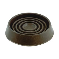 Shepherd Hardware 9077 Caster Cup, Rubber, Brown, 4/PK, Pack of 6 