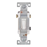 Eaton Wiring Devices 1303W-BOX Toggle Switch, 15 A, 120 V, Polycarbonate Housing Material, White 10 Pack 