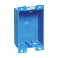 Carlon B108R-UPC Outlet Box, 1 -Gang, PVC, Blue 